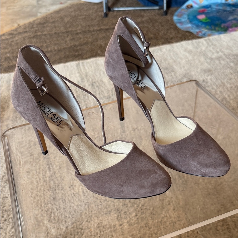 Michael Kors Taupe Suede Heels